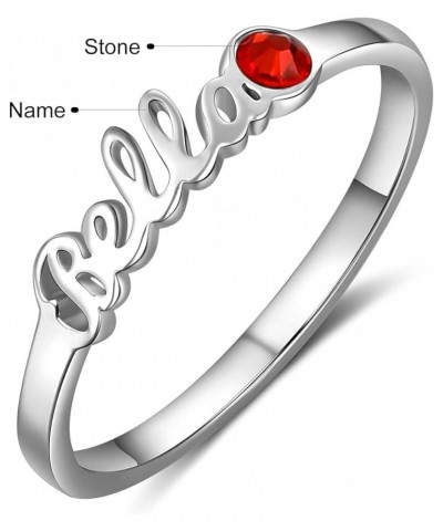 Personalized 1-4 Names Rings for Women Custom Birthstone Ring for Women with Any Names Mother Daughter Rings Jewelry Gifts fo...