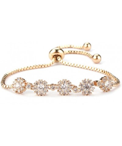 20 Bracelet Assortments Women's Adjustable Tennis Bracelet in 14k White, Yellow or Rose Gold Plated Style 5 $7.14 Bracelets