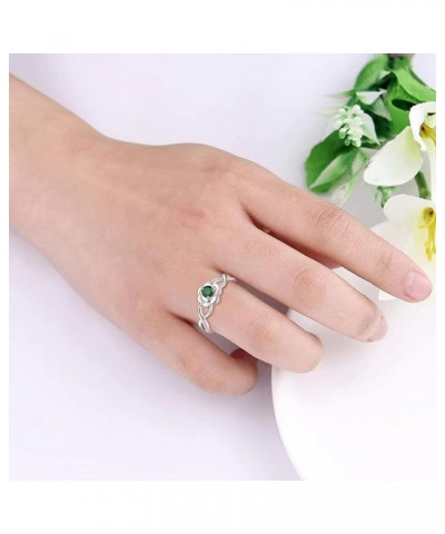 Cubic Zirconia Rose Rings 925 Sterling Silver Infinity Flower Promise Ring Wedding Engagement Bands Ring Statement Jewelry Gi...