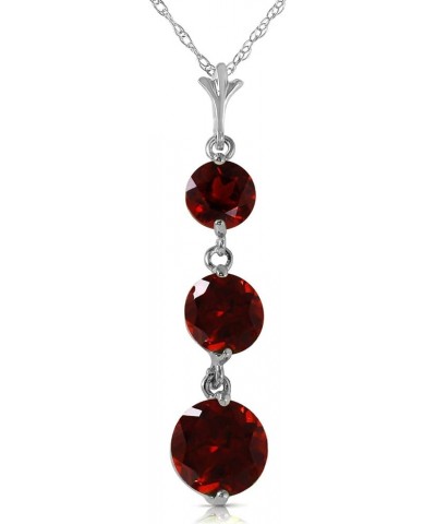 14K Yellow, White, Rose Gold Natural Garnet Drop Pendant Necklace White Gold 20.0 Inches $102.22 Necklaces