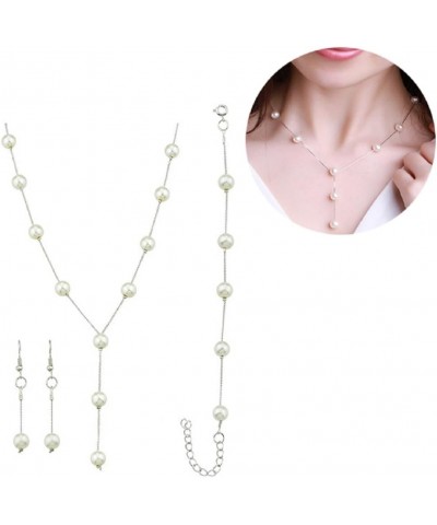 Faux Pearl Necklace Earring Bracelet Jewelry Set, Delicate and Classy Costume jewelry Favors Gold $7.14 Jewelry Sets