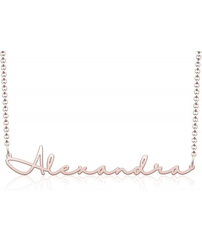 Personalized Personalized Cursive Script Cursive Script Name Necklace Stainless Steel Jewelry for Girls Cursive Script Name N...