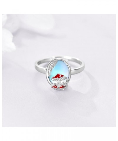 Dragonfly/hummingbird/Mushroom Ring 925 Sterling Silver Animal Rings for Women (Resizable Ring) Adjustable Mushroom Ring $16....