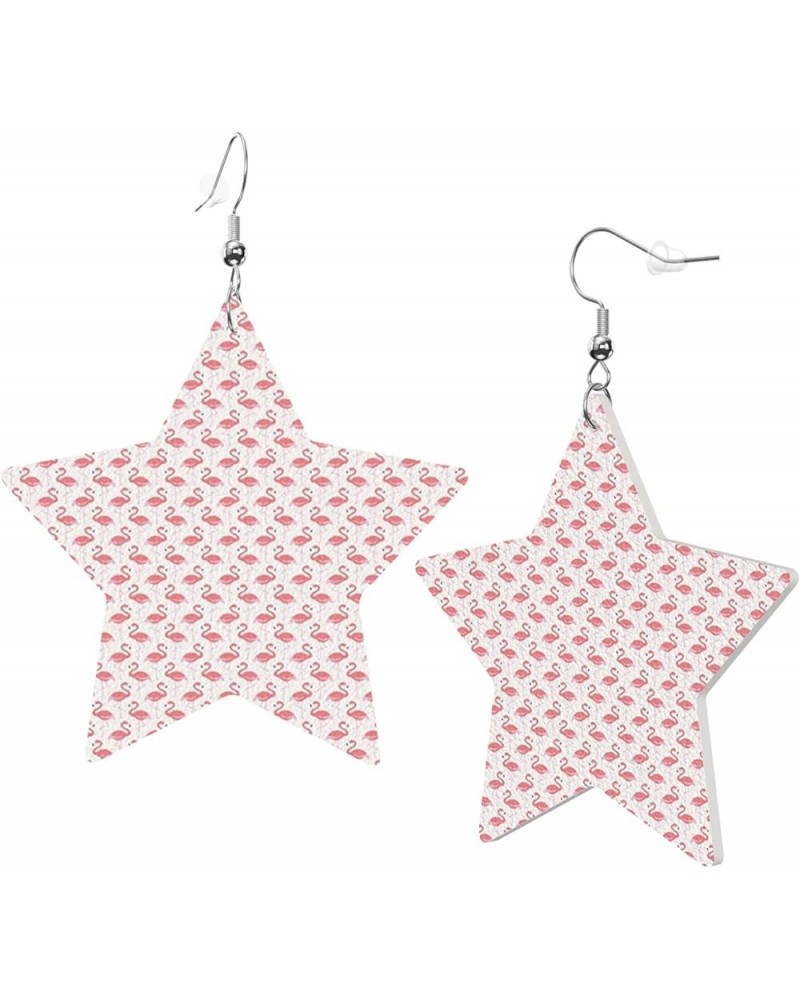 Leather Earrings Lightweight Faux Leather Earrings,Stars Dangle Earring Gift for Women Bird Design_2 $11.07 Earrings