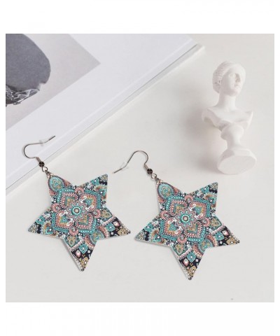 Leather Earrings Lightweight Faux Leather Earrings,Stars Dangle Earring Gift for Women Bird Design_2 $11.07 Earrings