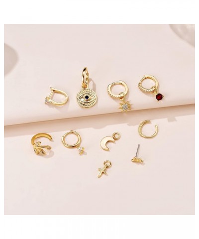 22pcs 18k Gold Plated Cartilage Earrings for Women and Girls,Multi-style,DIY Your Style 1-22pcs small earrings $9.53 Earrings