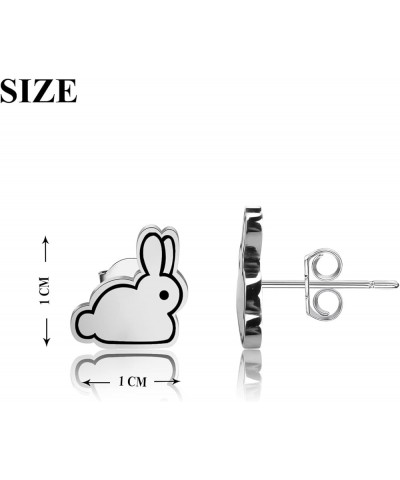 Animal Lover Gift Animal Stud Earring Animal Jewelry Animal Fan Gift Rabbit Stud Earring $5.45 Earrings