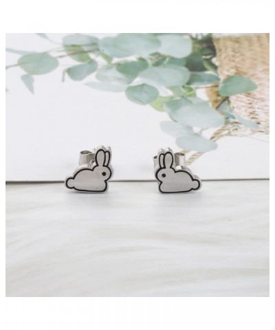 Animal Lover Gift Animal Stud Earring Animal Jewelry Animal Fan Gift Rabbit Stud Earring $5.45 Earrings