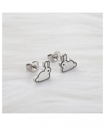 Animal Lover Gift Animal Stud Earring Animal Jewelry Animal Fan Gift Rabbit Stud Earring $5.45 Earrings