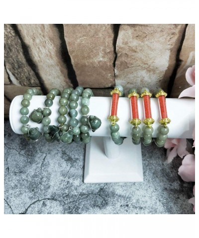 Amulet Buddha Natural Green Jade Longevity Turtle Thai Bracelet for Women Men Charms Grade Bangle with Pendant Rare Holy Sari...