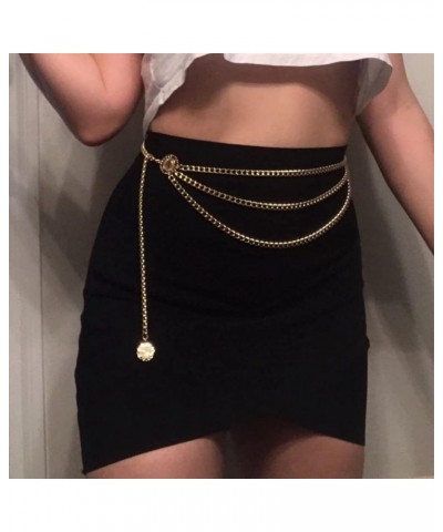 Chain Belt Chain Silver Chain Belt Gold Chain Belt with Chain Sunflower Butterfly Waist Chain Belt Plus Size Long B:gold- Med...