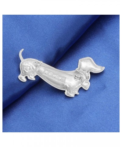 Enamel Zinc Alloy Dachshund Dog Brooches Pin Scarf Lapel Jewelry Dachshund Gift for Women Girls Dog Lovers Black $10.02 Brooc...