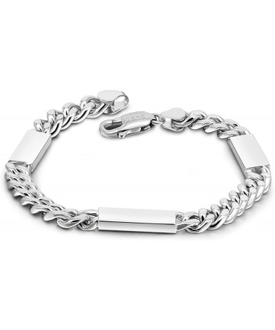 Men 925 Sterling Silver Bracelet Handmade Link Chain Women 0.24 inch Curb Cuban Chain 7" 7.5" 8" 8.5" 9" Jewelry Teen Boy Gif...