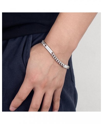 Men 925 Sterling Silver Bracelet Handmade Link Chain Women 0.24 inch Curb Cuban Chain 7" 7.5" 8" 8.5" 9" Jewelry Teen Boy Gif...