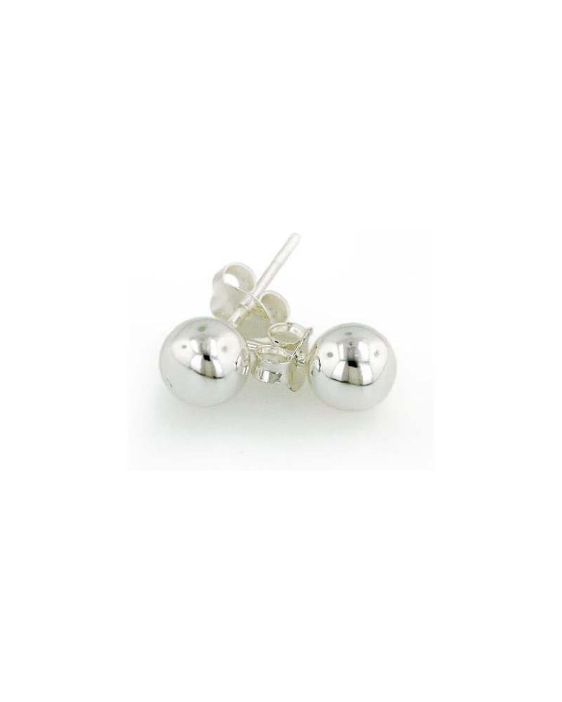 .925 Sterling Silver 10mm Ball Post / Stud Earrings High Polish Silver (10mm) $13.11 Earrings