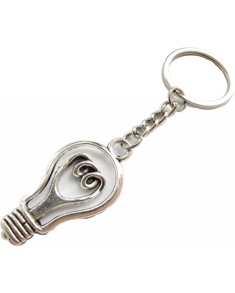 Light Bulb Necklace Keychain,Zipper Pull,Earrings, Lightbulb Jewelry Light Bulb Science Key Chain Light Bulb Keychain 6 $7.43...