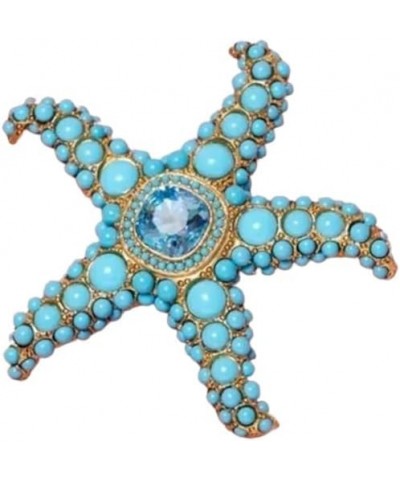 KENNETH JAY LANE, 3″ INCH, CABOCHONS STARFISH PIN WITH… BOUTIQUE TURQUOISE $112.66 Brooches & Pins