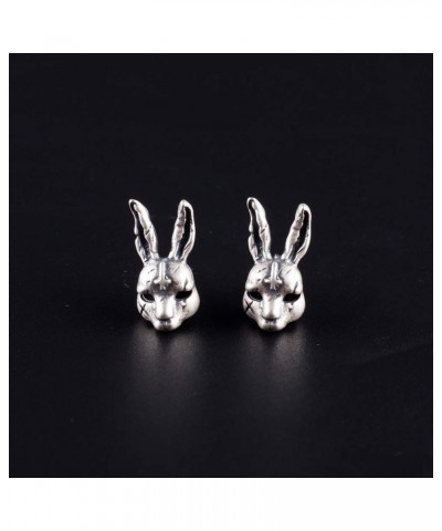 925 Sterling Silver Stud Earrings Punk Retro Novelty Rabbit $11.39 Earrings