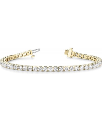 5 to 20 Carat LAB GROWN Classic Diamond Tennis Bracelet 4 Prong Ultra Premium Collection D-E VS1-VS2 Yellow Gold 2.0 carats $...