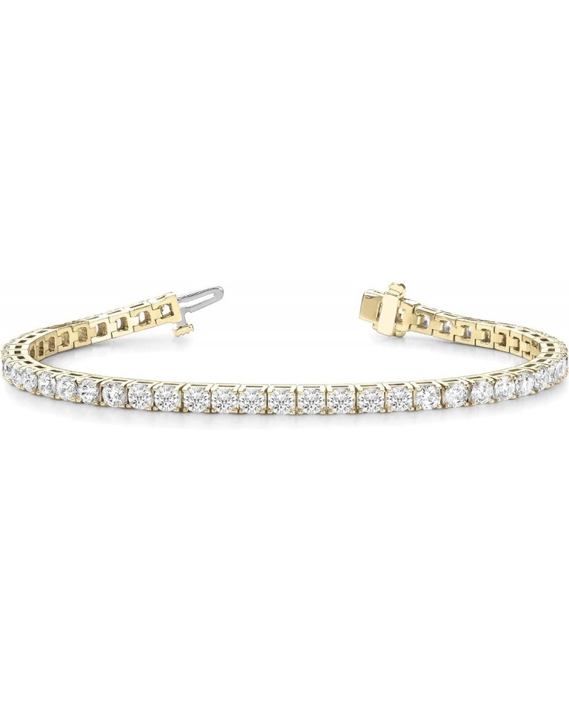 5 to 20 Carat LAB GROWN Classic Diamond Tennis Bracelet 4 Prong Ultra Premium Collection D-E VS1-VS2 Yellow Gold 2.0 carats $...