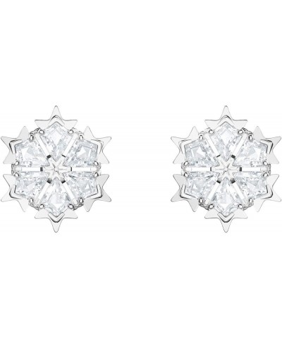 Swarovski Women's Magic Snowflake Rhodium Finish Necklace, Earrings, Set, Clear Crystal Jewelry Collection Stud Earrings Crys...