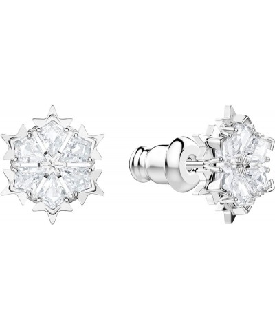 Swarovski Women's Magic Snowflake Rhodium Finish Necklace, Earrings, Set, Clear Crystal Jewelry Collection Stud Earrings Crys...