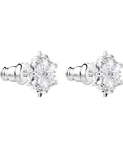 Swarovski Women's Magic Snowflake Rhodium Finish Necklace, Earrings, Set, Clear Crystal Jewelry Collection Stud Earrings Crys...