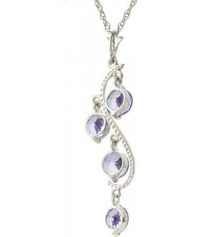 14k Yellow, White, Rose Gold Natural Tanzanite Drop Pendant Necklace White Gold 22.0 Inches $219.56 Necklaces