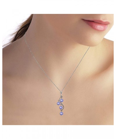 14k Yellow, White, Rose Gold Natural Tanzanite Drop Pendant Necklace White Gold 22.0 Inches $219.56 Necklaces