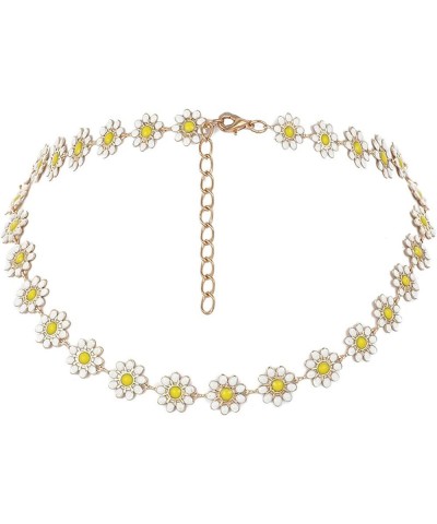 Daisy Necklace for Women White Daisy Flower Choker Necklace Summer Necklace Jewelry White Daisy Necklace $8.39 Necklaces