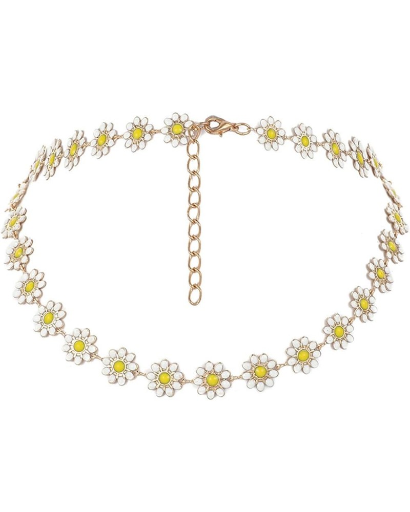 Daisy Necklace for Women White Daisy Flower Choker Necklace Summer Necklace Jewelry White Daisy Necklace $8.39 Necklaces