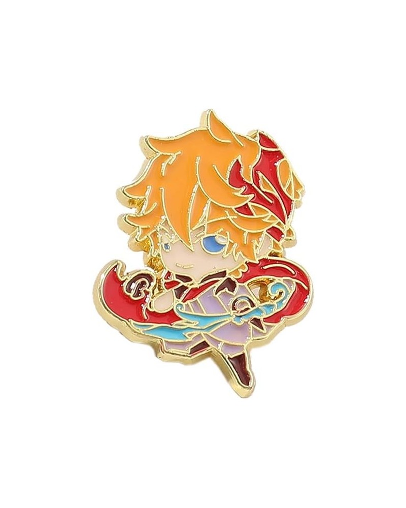 Genshin Impact Brooches Anime Cosplay Cartoon Metal Badge Lapel Pins for Clothing Bags Backpacks Hat Accessories Tartaglia $9...