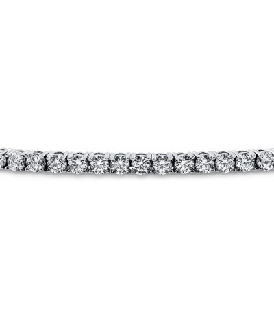 Sterling Silver Cubic Zirconia CZ Statement Tennis Bracelet for Women, Rhodium Plated 6.5 inch $57.09 Bracelets