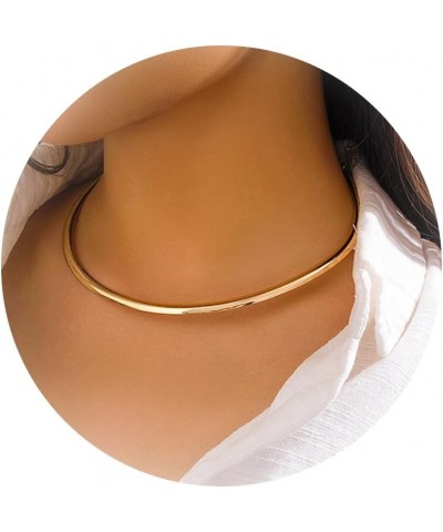 Choker Necklace for Women Sliver Collar Necklace Simple Statement Choker Necklace for Girls Cuban Choker for Girls Fashion Je...