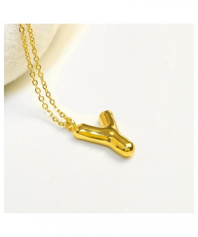 Initial Necklace for Women, Dainty Balloon Letter Necklace Girls Birthday Gold Necklace Chain Personalized Gifts Y Gold $8.24...