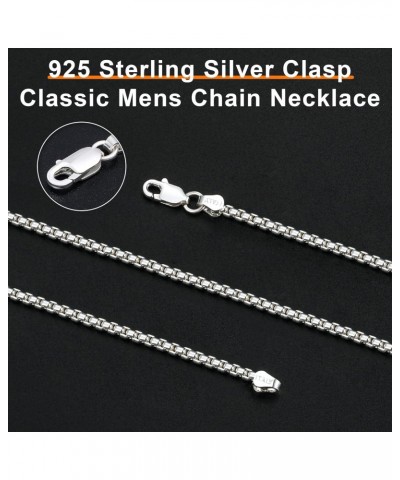 925 Sterling Silver Clasp 2mm Box Chain Necklace for Women Diamond Cut Silver Chain Necklace for Women 16 18 20 22 24 26 30 I...