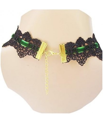 Black Lace Gothic Lolita Pendant Choker Necklace Earrings Set 51PU $8.54 Necklaces