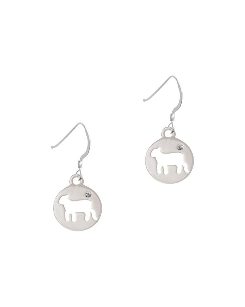 Lamb Silhouette - French Earrings Silver Tone $17.99 Earrings