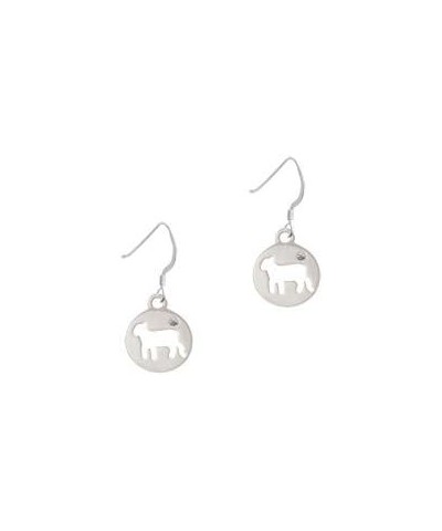 Lamb Silhouette - French Earrings Silver Tone $17.99 Earrings