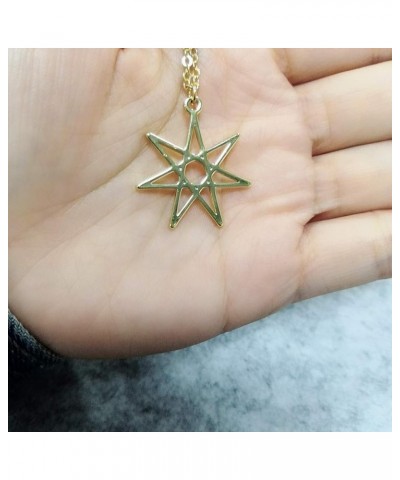 Elven or Faerie Seven Pointed Star Septagram Pendant Necklace Rose Gold Silver Tone rose gold $8.31 Necklaces