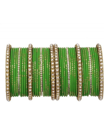 Ratna Traditional Gold Tone Antique Bangle Set Women Wedding Wear Indian Bollywood 40 Pcs Bangles Bracelet Pair Jewelry Green...