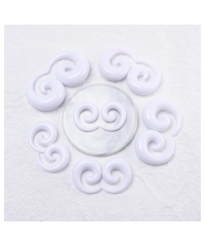 12PCS 00G-13/16 10mm-20mm Acrylic Big Gauges Kit Spirals Horseshoes Tapers Ear Stretching Tunnels Plugs Tapers Expander White...