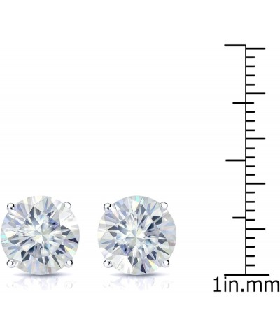 1 to 7 Carat Moissanite Round Stud Earrings in 14k Gold (J-K, cttw) 4-Prong Basket Screw Back Yellow Gold 5.0 carats $481.74 ...