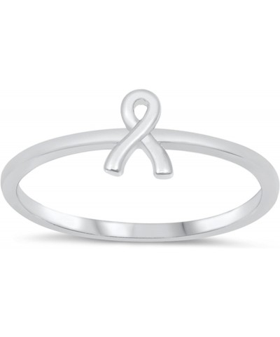 925 Sterling Silver Breast Cancer Ribbon Ring Sizes 4-10 $10.61 Rings