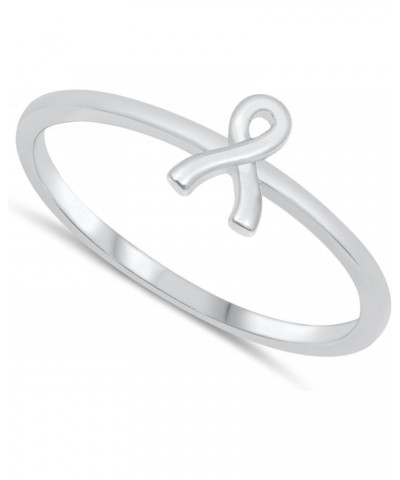 925 Sterling Silver Breast Cancer Ribbon Ring Sizes 4-10 $10.61 Rings