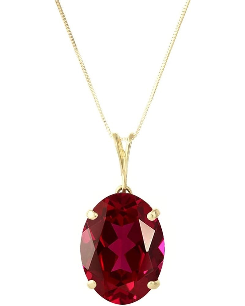 7.7 ct 14k Solid Gold Necklace Oval-shaped Ruby Pendant 24.0 Inches $315.24 Necklaces