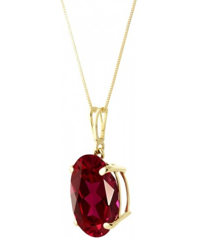 7.7 ct 14k Solid Gold Necklace Oval-shaped Ruby Pendant 24.0 Inches $315.24 Necklaces