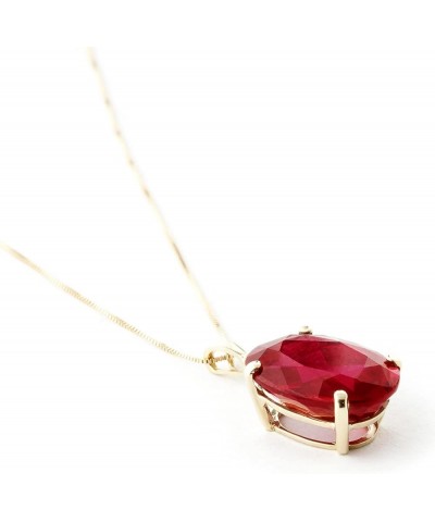 7.7 ct 14k Solid Gold Necklace Oval-shaped Ruby Pendant 24.0 Inches $315.24 Necklaces