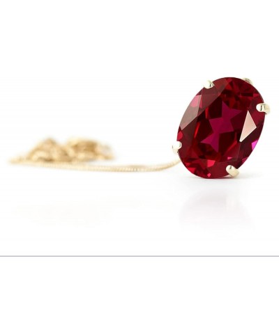 7.7 ct 14k Solid Gold Necklace Oval-shaped Ruby Pendant 24.0 Inches $315.24 Necklaces