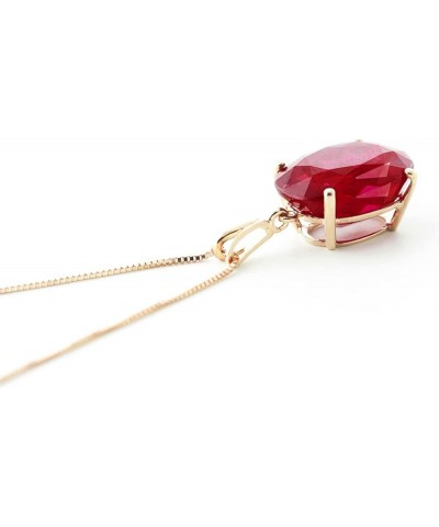 7.7 ct 14k Solid Gold Necklace Oval-shaped Ruby Pendant 24.0 Inches $315.24 Necklaces